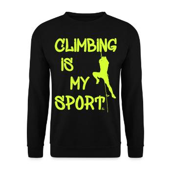 Climbing is my sport - Unisex Sweatshirt - black - Front - Alina (178cm) & Michal (187cm)