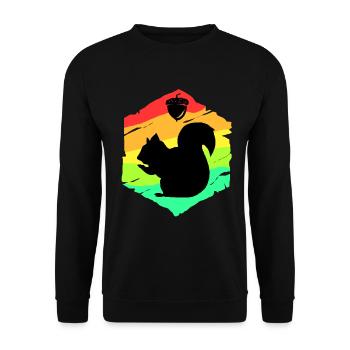Squirrel Nut Nuts Chipmunk Squirrel Gift - Unisex Sweatshirt - black - Front - Alina (178cm) & Michal (187cm)