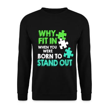 Down Syndrome Chromosome Trisomy 21 Awareness 321 - Unisex Sweatshirt - black - Front - Alina (178cm) & Michal (187cm)
