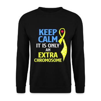 Down Syndrome Chromosome Trisomy 21 Awareness 321 - Unisex Sweatshirt - black - Front - Alina (178cm) & Michal (187cm)