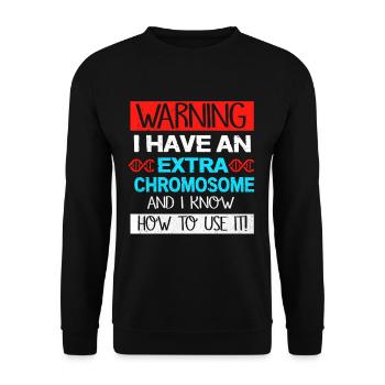 Syndrome de Down - Sweat-shirt Unisexe - noir - Devant - Alina (178cm) & Michal (187cm)