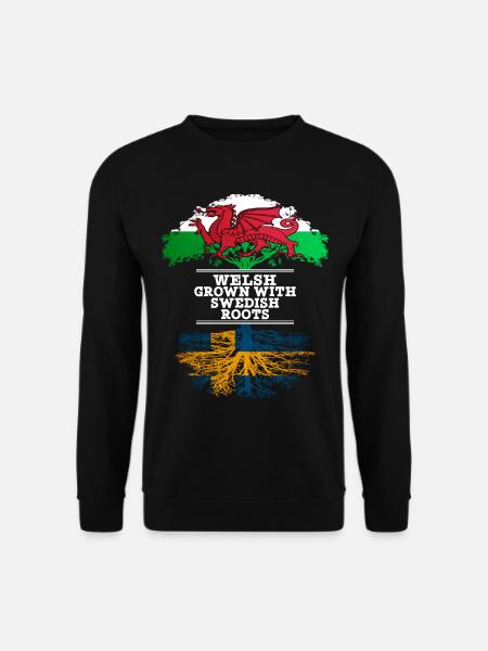 Welsh Grown With Swedish Roots - Unisex Sweatshirt - black