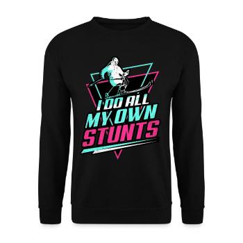 Skiing Skiing Skiing Skiing Skiing - Unisex Sweatshirt - black - Front - Alina (178cm) & Michal (187cm)