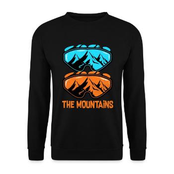 Skiing Skiing Skiing Skiing Skiing - Unisex Sweatshirt - black - Front - Alina (178cm) & Michal (187cm)