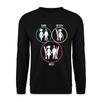 Skiing Skiing Skiing Skiing Skiing - Unisex Sweatshirt - black - Front - Alina (178cm) & Michal (187cm)