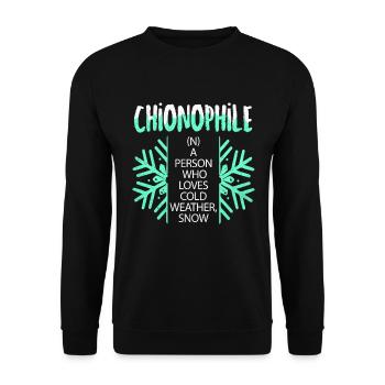 Skiing Skiing Skiing Skiing Skiing - Unisex Sweatshirt - black - Front - Alina (178cm) & Michal (187cm)