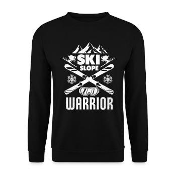 Skiing Skiing Skiing Skiing Skiing - Unisex Sweatshirt - black - Front - Alina (178cm) & Michal (187cm)