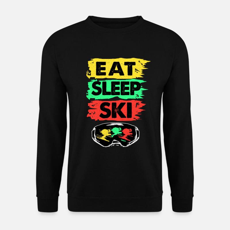 Skiing Skiing Skiing Skiing Skiing - Unisex Sweatshirt - black