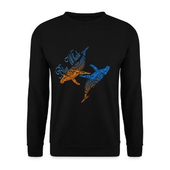 wal Walfisch - Unisex Pullover - Schwarz - Vorne - Alina (178cm) & Michal (187cm)