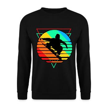 Snowboarding Snowboarder Snowboard Snowboardurlaub - Unisex Pullover - Schwarz - Vorne - Alina (178cm) & Michal (187cm)
