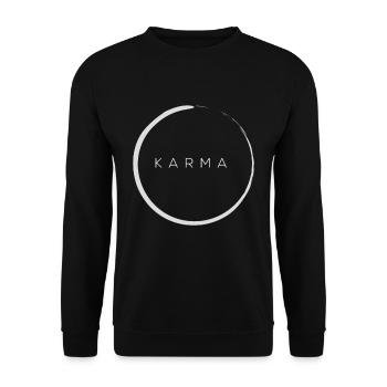 Chemise Design Karma Circle Bouddhisme Zen - Sweat-shirt Unisexe - noir - Devant - Alina (178cm) & Michal (187cm)