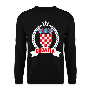 Kroatien Hrvatska Croatia Fan - Unisex Sweatshirt - black - Front - Alina (178cm) & Michal (187cm)