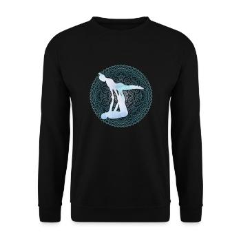 Dearadh Bronntanais Acroyoga - Unisex Sweatshirt - black - Front - Alina (178cm) & Michal (187cm)
