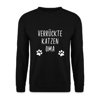 Cat Grandma Cat Kitten Cute - Unisex Sweatshirt - black - Front - Alina (178cm) & Michal (187cm)