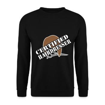 Salon de coiffure Salon de coiffure Salon de coiffure Coiffure Coiffure - Sweat-shirt Unisexe - noir - Devant - Alina (178cm) & Michal (187cm)