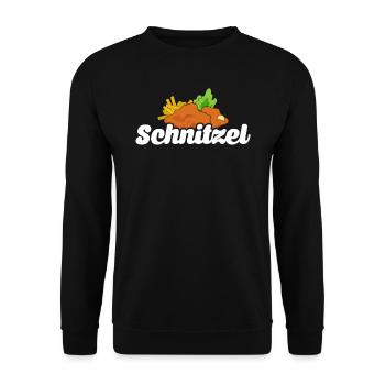 Schnitzel cadeau manger délicieux pané - Sweat-shirt Unisexe - noir - Devant - Alina (178cm) & Michal (187cm)