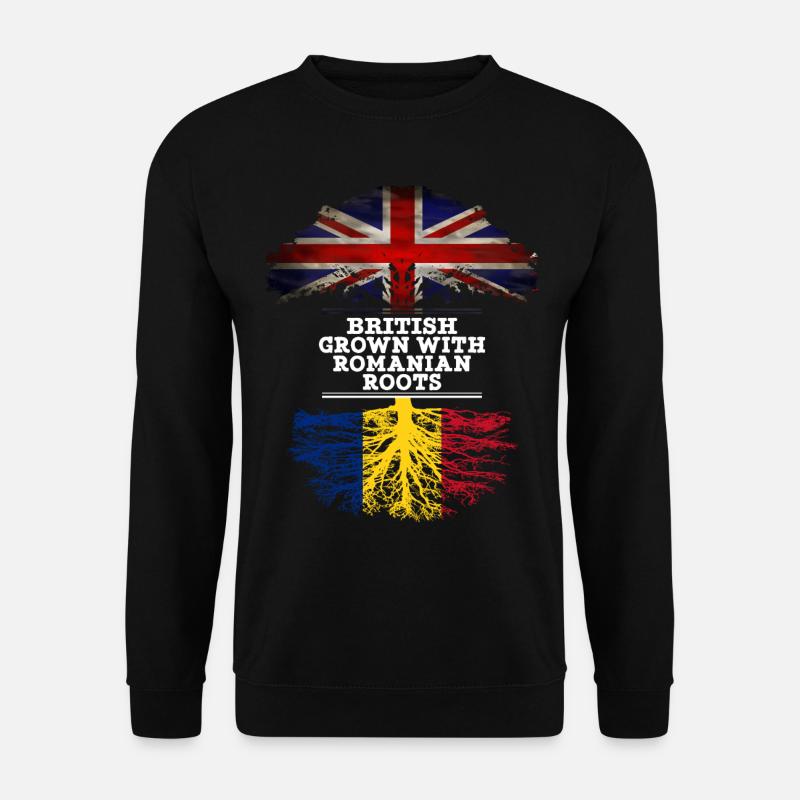 British Grown With Romanian Roots - Unisex Sweatshirt - black