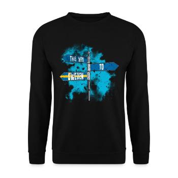 Suède - Sweat-shirt Unisexe - noir - Devant - Alina (178cm) & Michal (187cm)