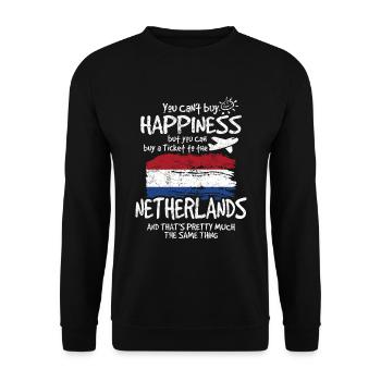 Netherlands - Unisex Sweatshirt - black - Front - Alina (178cm) & Michal (187cm)
