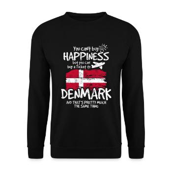 Denmark - Unisex Sweatshirt - black - Front - Alina (178cm) & Michal (187cm)