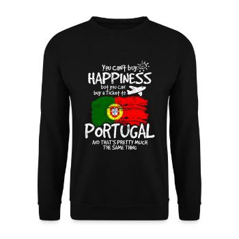 Portugal - Unisex Pullover - Schwarz - Vorne - Alina (178cm) & Michal (187cm)