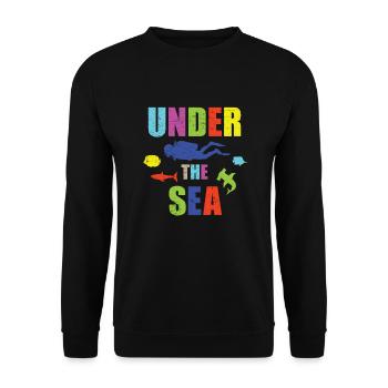 UNDER THE SEA DIVER SCUBA SUMMER DESIGN - Unisex Sweatshirt - black - Front - Alina (178cm) & Michal (187cm)