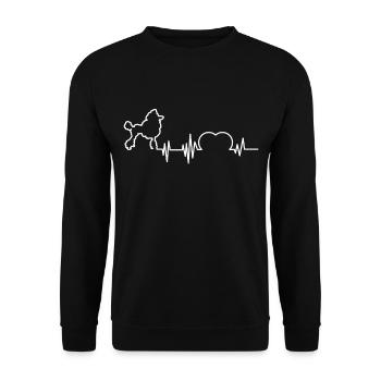 Fan of Poodle? Here! Grab this perfect tee for - Unisex Sweatshirt - black - Front - Alina (178cm) & Michal (187cm)