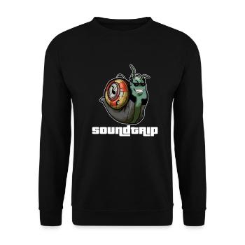 Schnecke Schneckenhaus Schleichen Langsam Geschenk - Unisex Pullover - Schwarz - Vorne - Alina (178cm) & Michal (187cm)