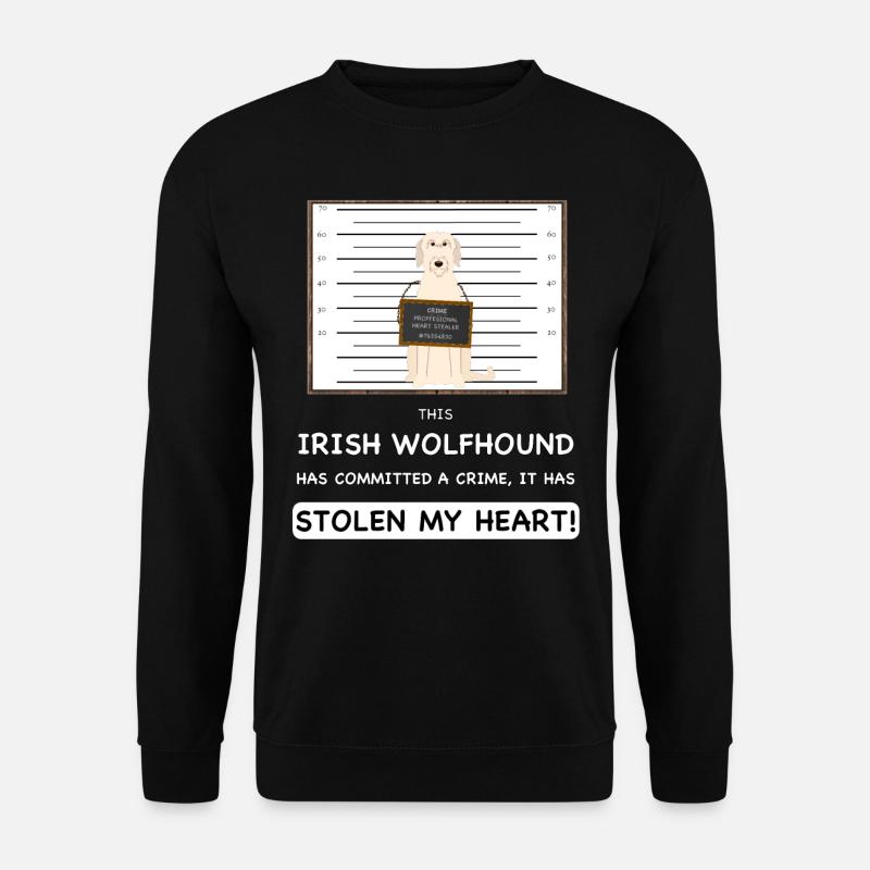 Irish Wolfhound Mugshot - Unisex Sweatshirt - black