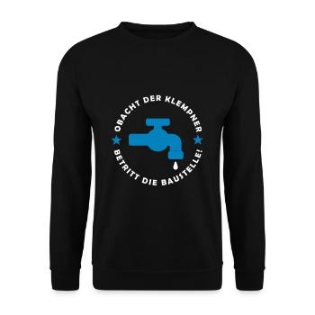 Plumber - Unisex Sweatshirt - black - Front - Alina (178cm) & Michal (187cm)