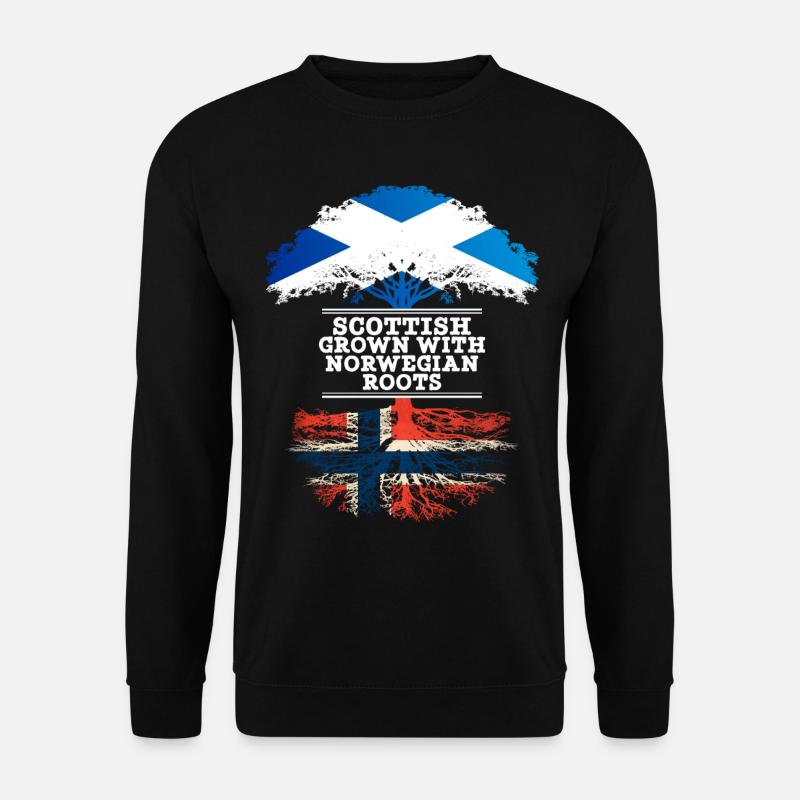 Schottisch gewachsen mit norwegischen Wurzeln - Unisex Pullover - Schwarz