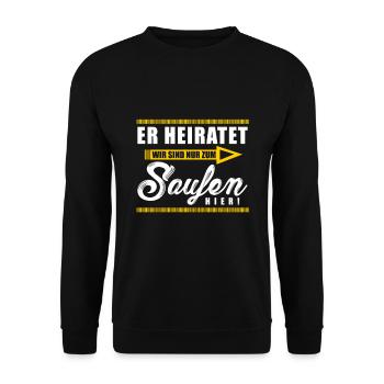 Bachelor Party Married - Unisex Sweatshirt - black - Front - Alina (178cm) & Michal (187cm)