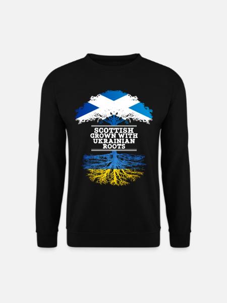 Scottish Grown With Ukrainian Roots - Unisex Sweatshirt - black