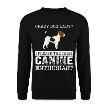 Crazy Jack Russell Terrier Chien Dame Je Préfère Le - Sweat-shirt Unisexe - noir - Devant - Alina (178cm) & Michal (187cm)