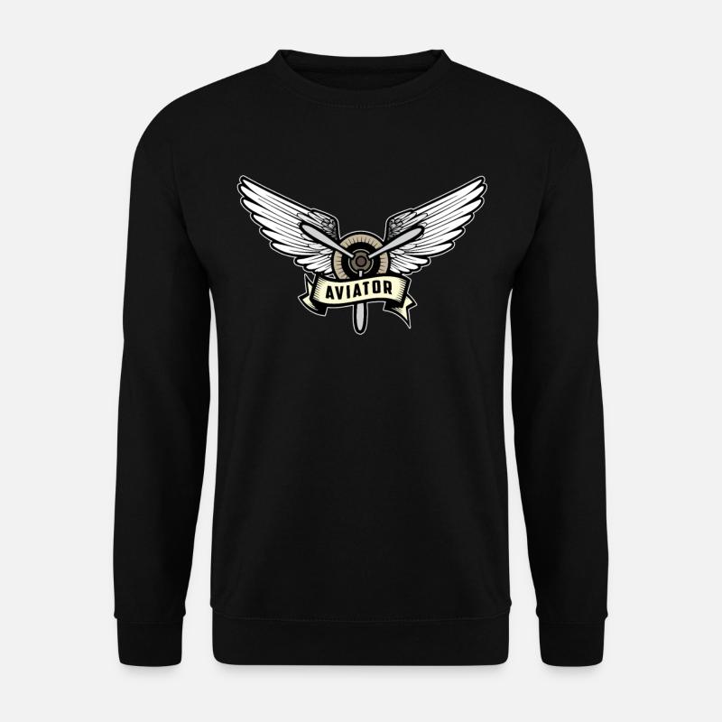 Pilot aviator - Unisex Sweatshirt - black