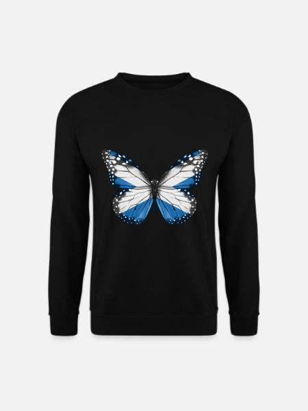 Butterfly Flag Of Scotland - Unisex Sweatshirt - black
