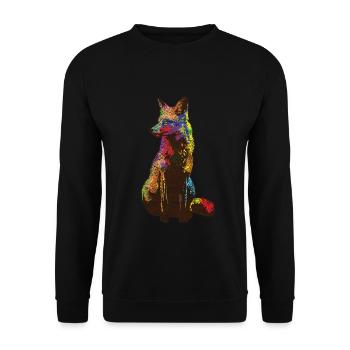 Fuchs - Unisex Pullover - Schwarz - Vorne - Alina (178cm) & Michal (187cm)