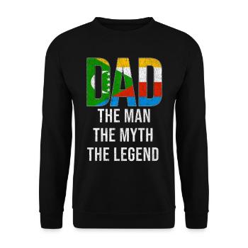 Comoros Dad Fathers Day - Unisex Sweatshirt - black - Front - Alina (178cm) & Michal (187cm)