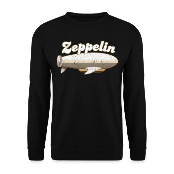 Zeppelin and airship - Unisex Sweatshirt - black - Front - Alina (178cm) & Michal (187cm)