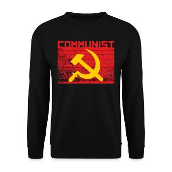 Communist sozialist kommunismus kommunist udssr - Unisex Pullover - Schwarz - Vorne - Alina (178cm) & Michal (187cm)