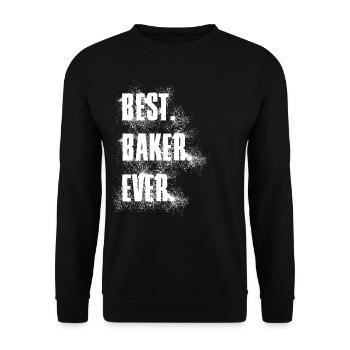 Best Baker Ever Bäcker Mehl Shirt - Unisex Pullover - Schwarz - Vorne - Alina (178cm) & Michal (187cm)