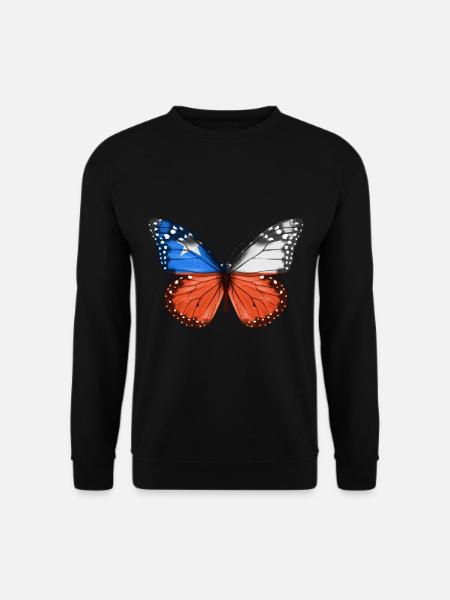 Schmetterlingsflagge Von Chile - Unisex Pullover - Schwarz