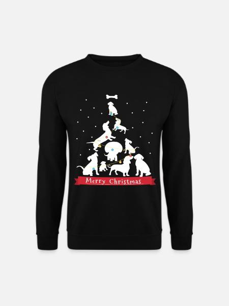 Dachshund Wiener Christmas Tree - Unisex Sweatshirt - black