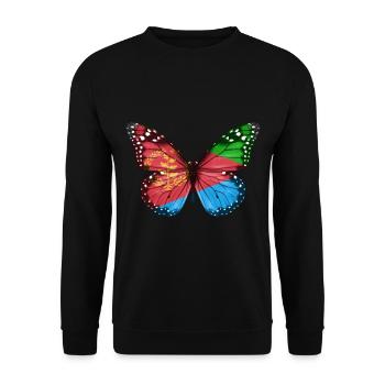 Butterfly Flag Of Eritrea - Unisex Sweatshirt - black - Front - Alina (178cm) & Michal (187cm)
