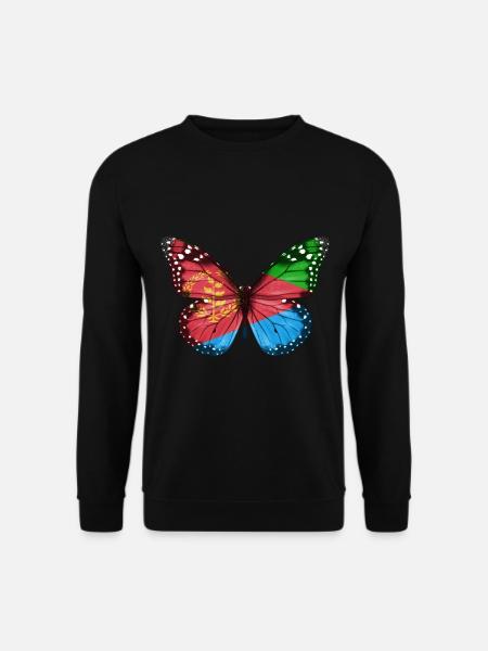 Butterfly Flag Of Eritrea - Unisex Sweatshirt - black