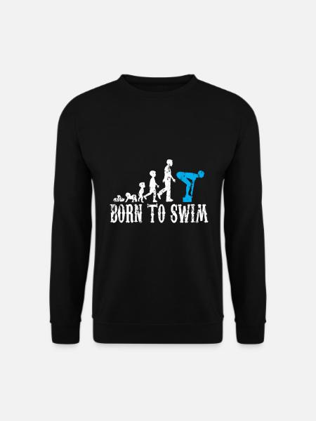 Schwimmen - Unisex Pullover - Schwarz