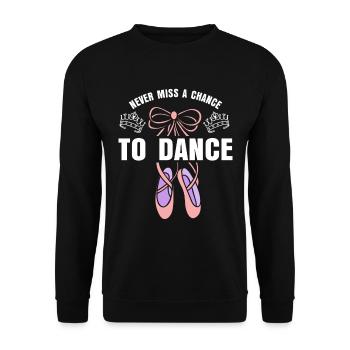 Cadeau de danse de ballet - Sweat-shirt Unisexe - noir - Devant - Alina (178cm) & Michal (187cm)