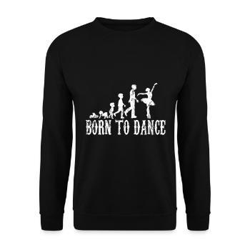 Ballett Evolution Geschenk - Unisex Pullover - Schwarz - Vorne - Alina (178cm) & Michal (187cm)