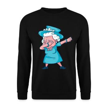 dabbing queen england - Unisex Sweatshirt - black - Front - Alina (178cm) & Michal (187cm)