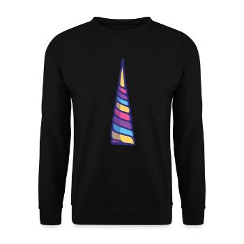 unicorn horn colorful rainbow - Unisex Sweatshirt - black - Front - Alina (178cm) & Michal (187cm)